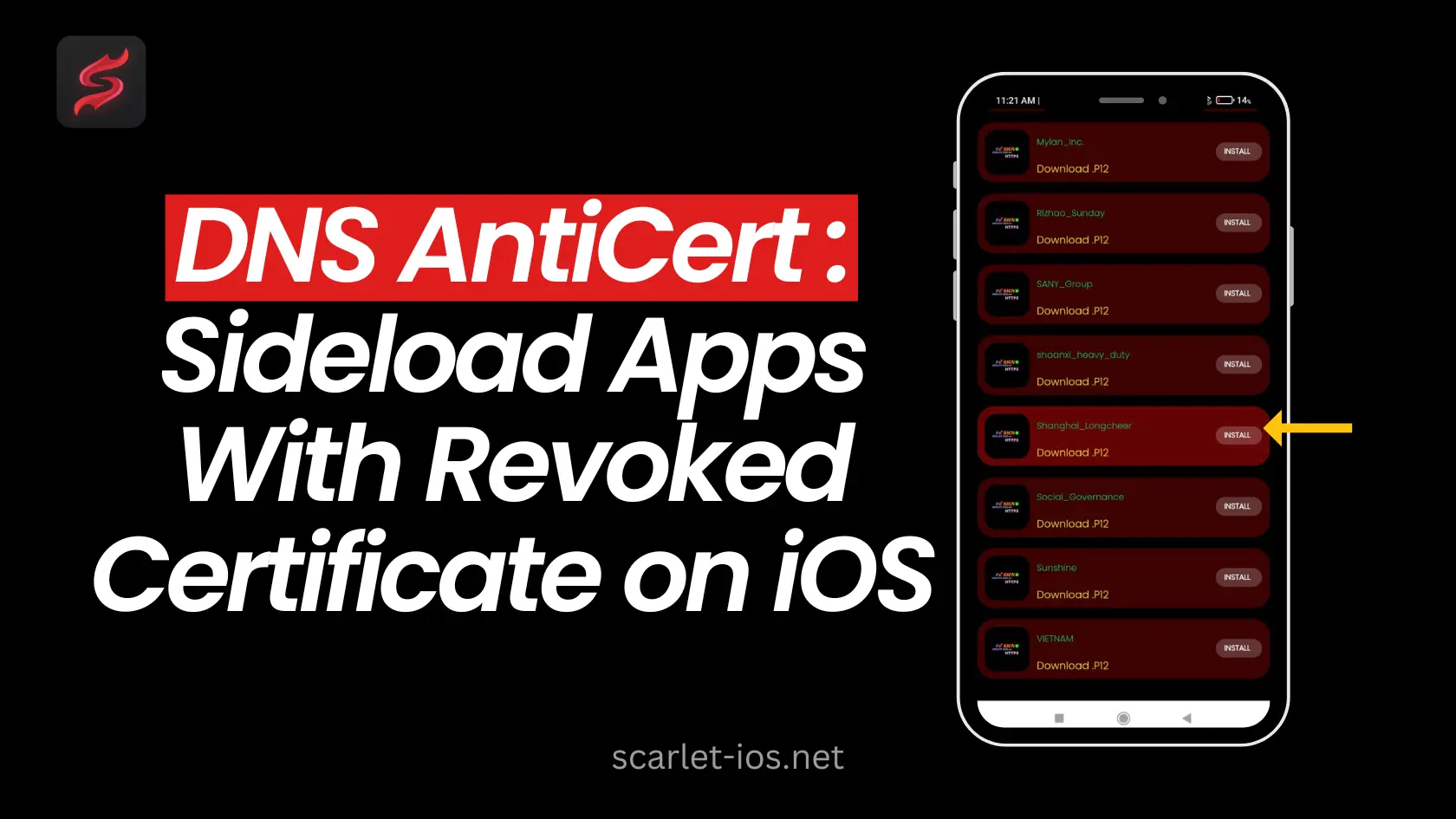 DNS AntiCert Sideload Apps With Revoked Certificate on iOS